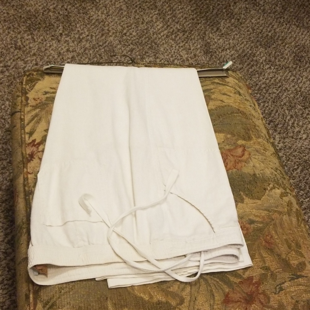 White linen pants